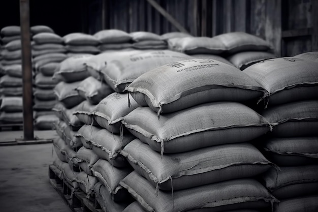 Cement Bags on Pallets for the Construction Industry