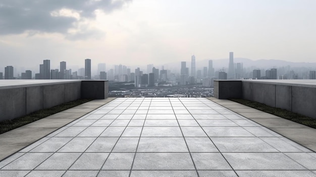 cement footpath skyline space building