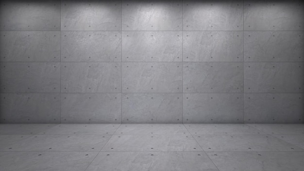 Cementmuur driedimensionale ruimtelijke achtergrond