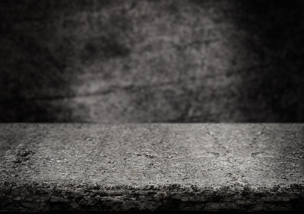 Cementplank en vloer op betonnen achtergrond met kopieerruimte