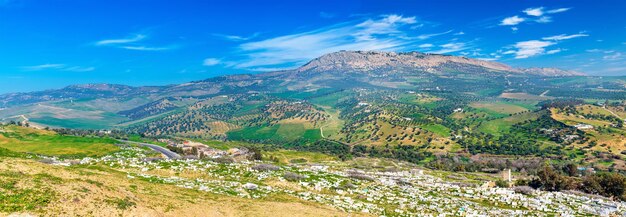 Photo cemetery at the marinid tombs in fes morocco