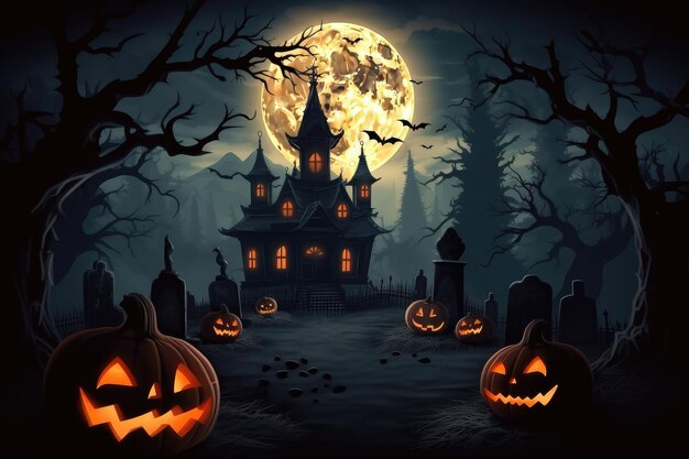 Cemetery_on_halloween_night_with_evil_pumpkins