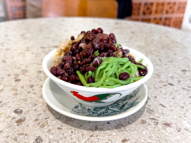 Cendol is made from crushed ice cubes palm sugar coconut milk pandan jelly and beans topping