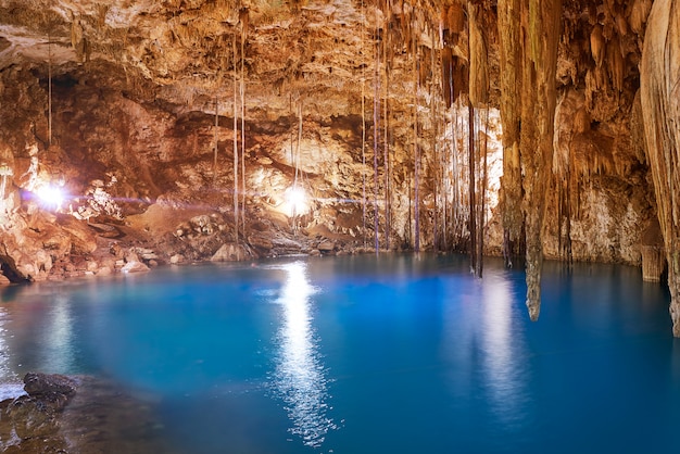 Cenote xkeken-sinkhole in valladolid mexico