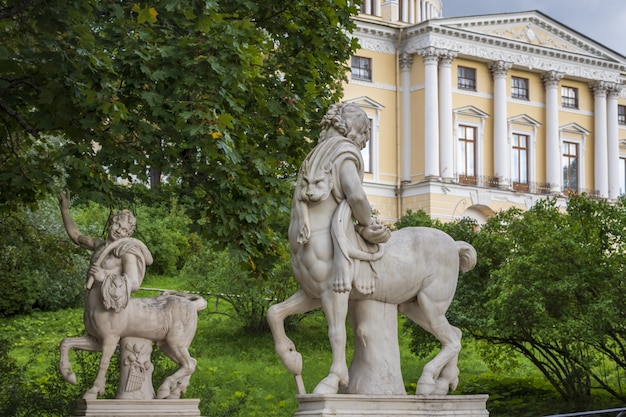 Centaur Statue at the Centaur Bridge in Pavlovsk, Russia