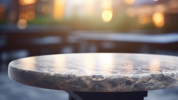 Center on the stone table best clouded bokeh foundation at the back Creative resource AI Generated