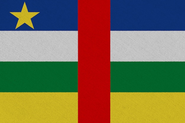 Photo central african republic fabric flag