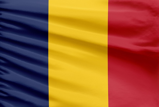 Флаг Центральноафриканской Республики изображен на спортивной швейной ткани с складками