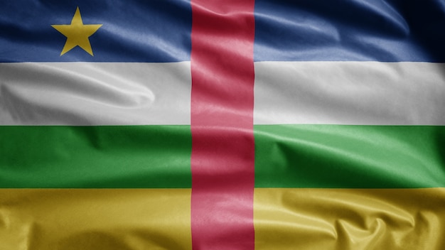 Photo central african waving flag in the wind