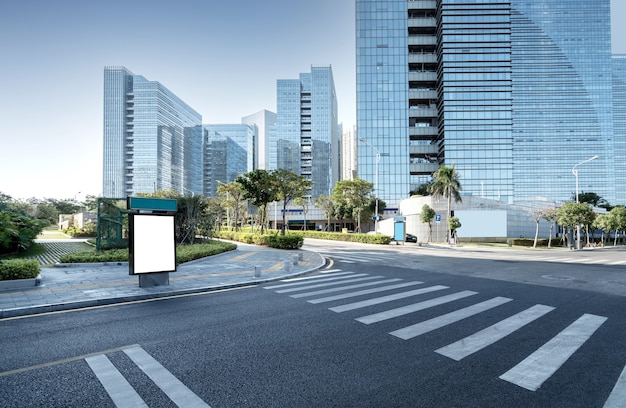 Central business district, roads and skyscrapers, Xiamen