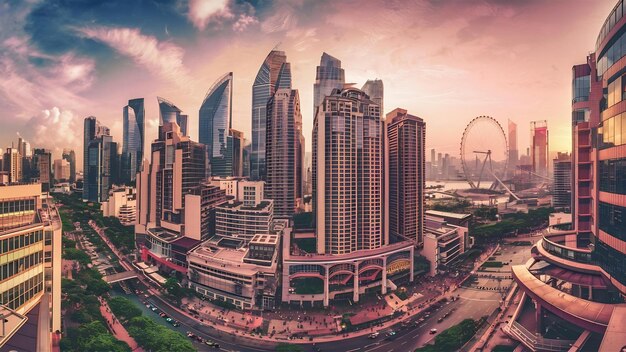 Central business district in singapore