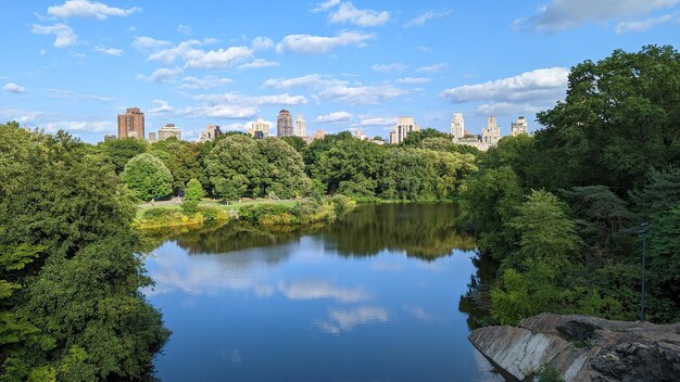 Central park reflecting nyc
