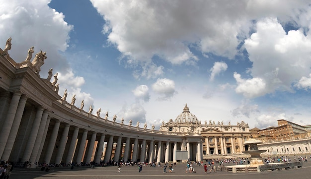 The central square in the Vatican St Peter39s Square with a fountain Rome Italy