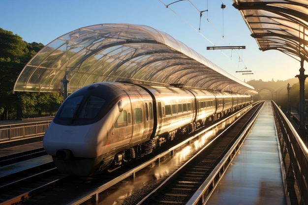 central train station clear roof with flying Scotsman professional photography