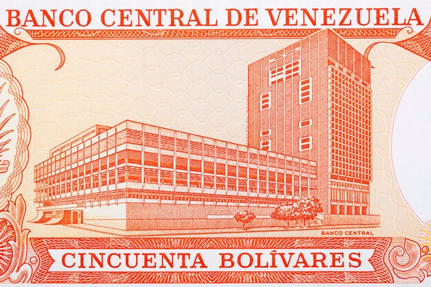 Centrale bankgebouw in Caracas van Venezolaans geld