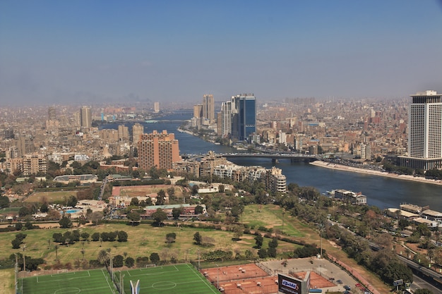 Centrum van Caïro op de rivier de Nijl, Egypte