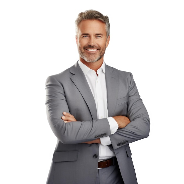 CEO businessman Portrait on white background