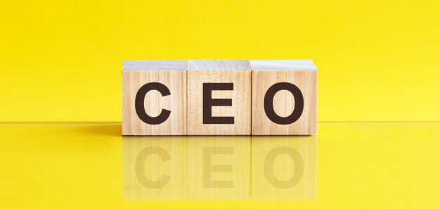 Ceo word written on wood block