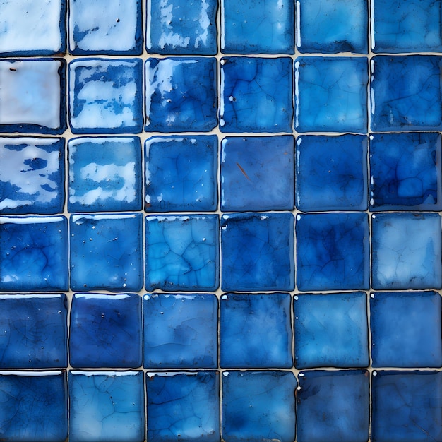 Ceramic Blue Tile Texture Pattern