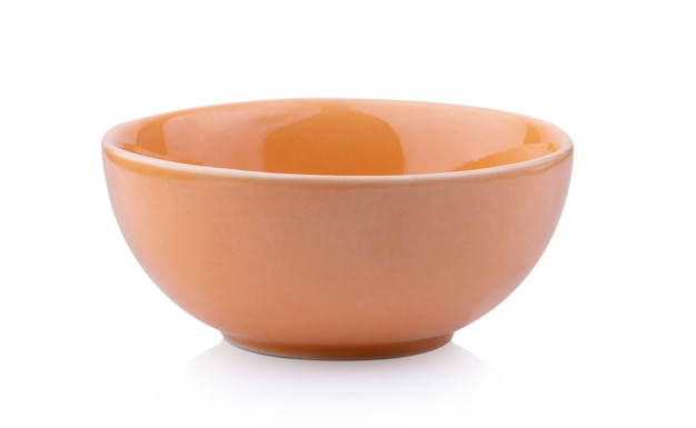 Ceramic bowl isolated on white background