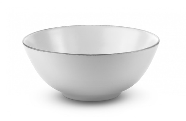 Ceramic bowl on white