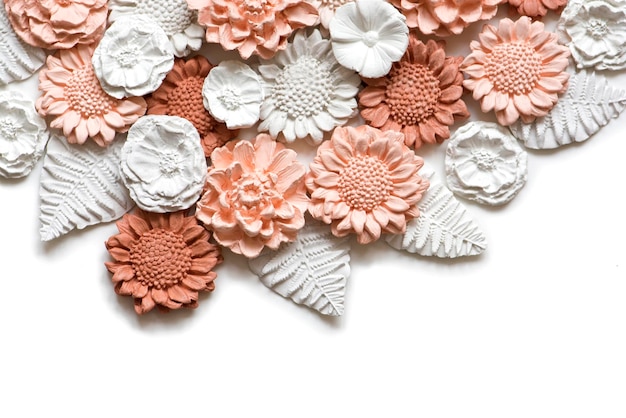 Ceramic flowers background