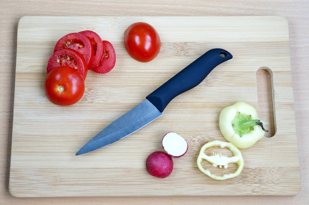 Photo ceramic knife for cutting of food