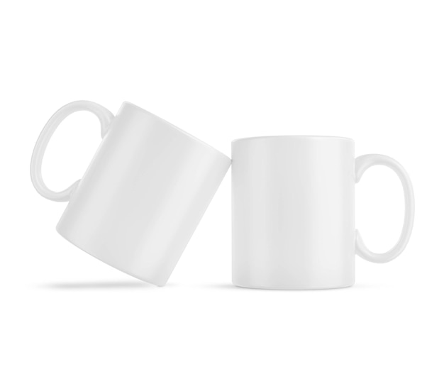 Photo ceramic mug on white background