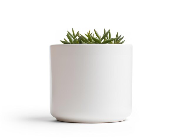 Photo ceramic plant pot home decor isolated on white background ai generated