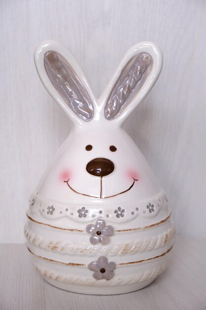 Ceramic rabbit piggy bank