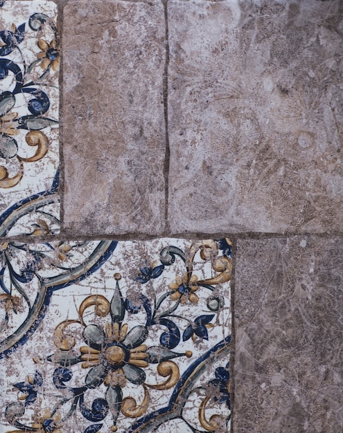Ceramic tile vintage mosaic pattern abstract geometry