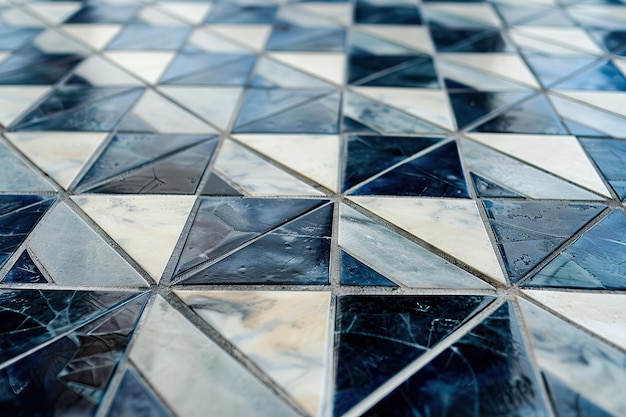 Foto piastrelle di ceramica con modello geometrico a mosaico astratto