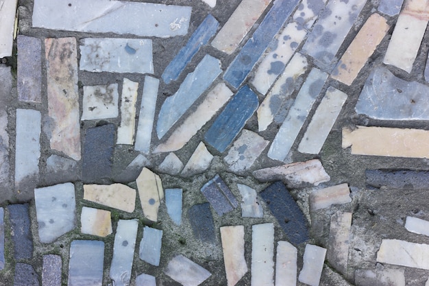 Ceramic tiles outside top view