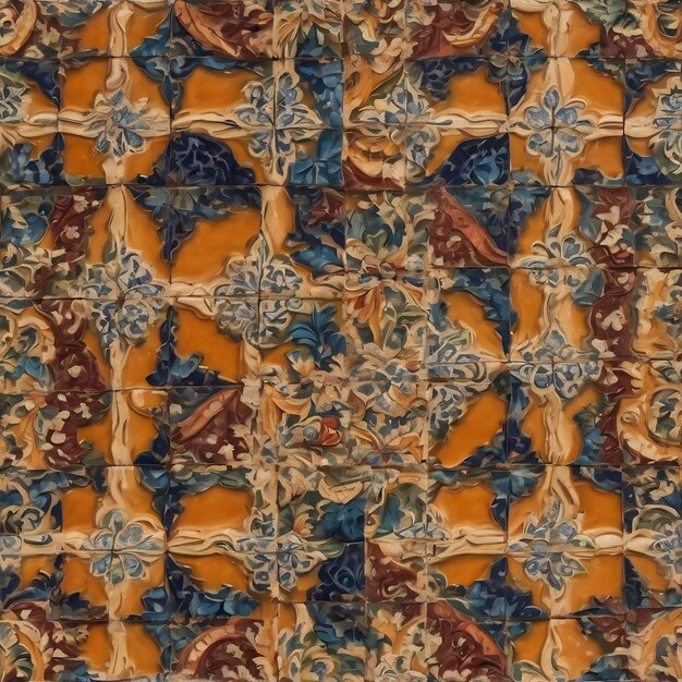 Premium AI Image Ceramic tiles patterns from portugal