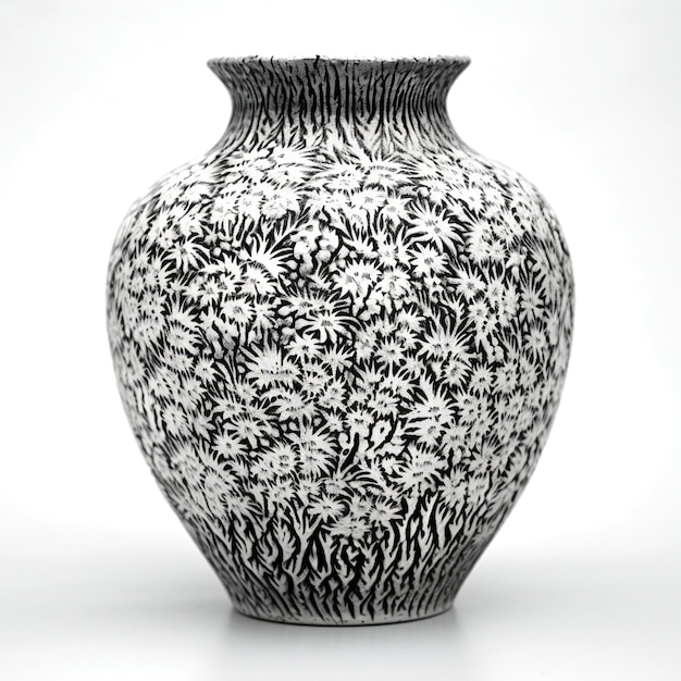 Фото Керамическая ваза на белом фоне