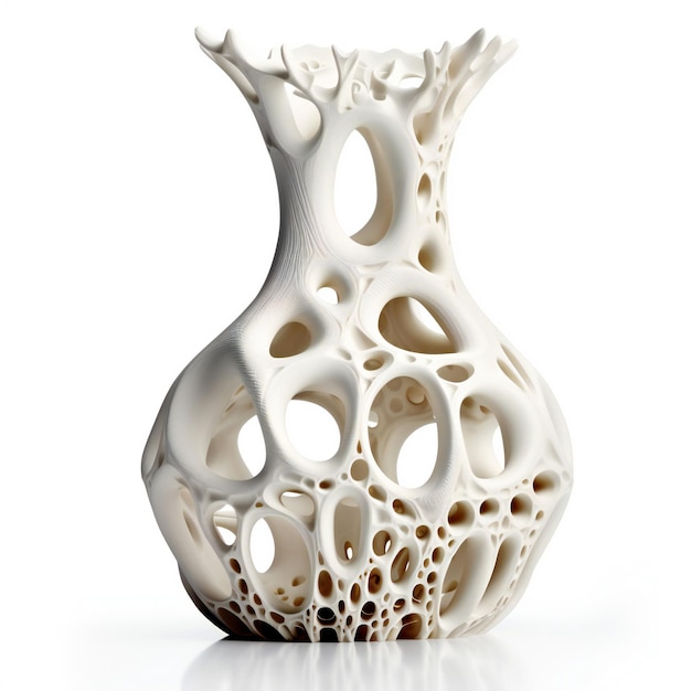 Ceramic vase on a white background