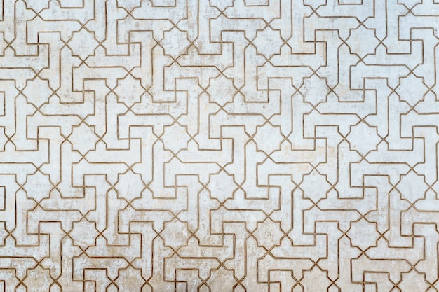 Ceramic walls in the Alhambra of Granada. Andalusia, Spain