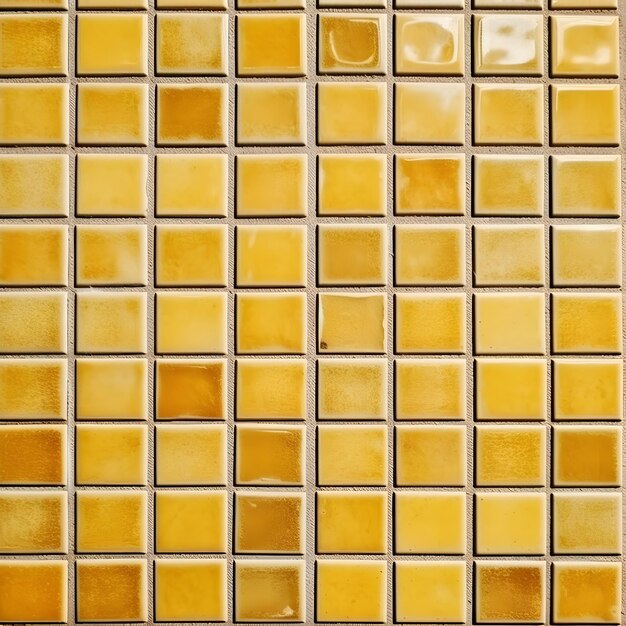 Photo ceramic yellow tile texture background