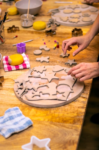 Ceramics workshop Workbench of ceramic masters