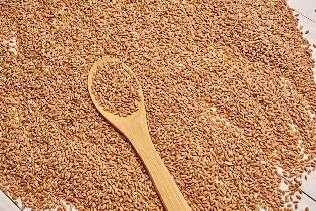 Cereal on the table food natural ingredients wood background