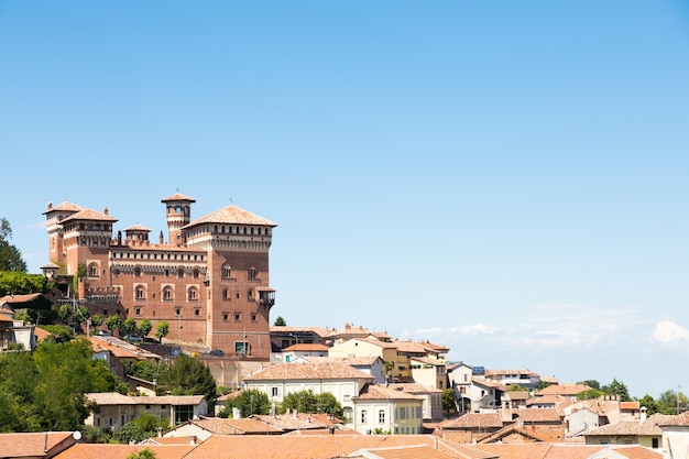 Cereseto, Italy - circa August 2021: Cereseto Castle - Castello di Cereseto - located in Monferrato area in Piedmont region, Italy