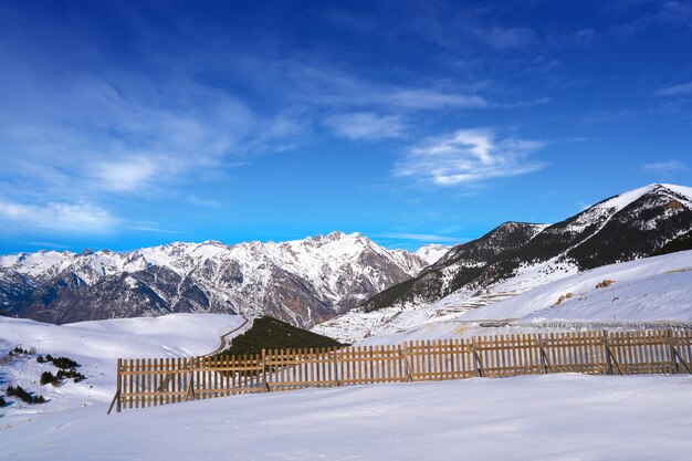 Cerler mountains in Pyrenees of Huesca Spain