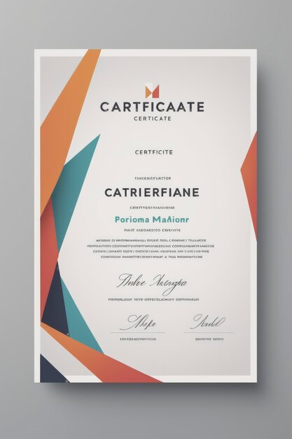 Foto certificaat tamplate