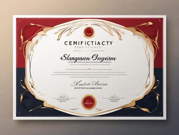 Photo certificate of appreciation template vector illustration