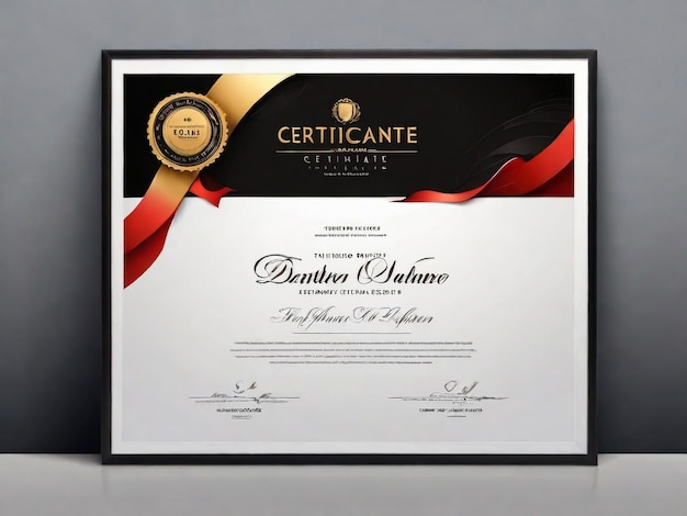 Photo certificate layout template design luxury and modern style vector illustration artwork