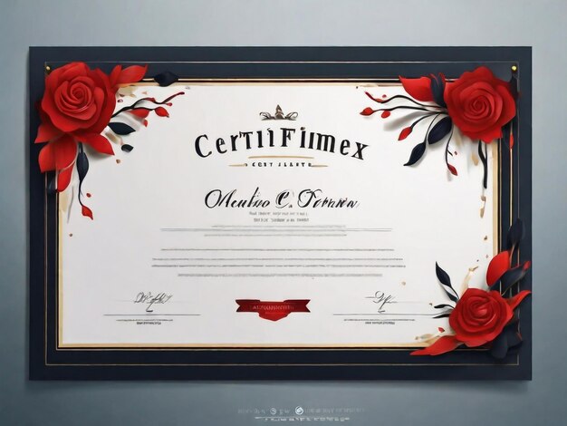 Photo certificate layout template design luxury and modern style vector illustration artwork