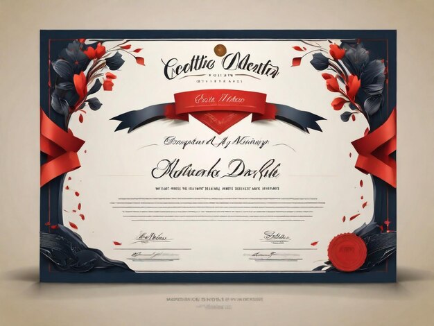 Photo certificate layout template design luxury and modern style vector illustration artwork