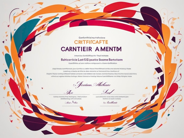 Foto modello di certificato