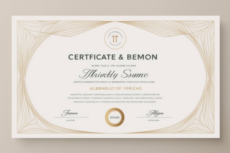 Photo certificate tamplate
