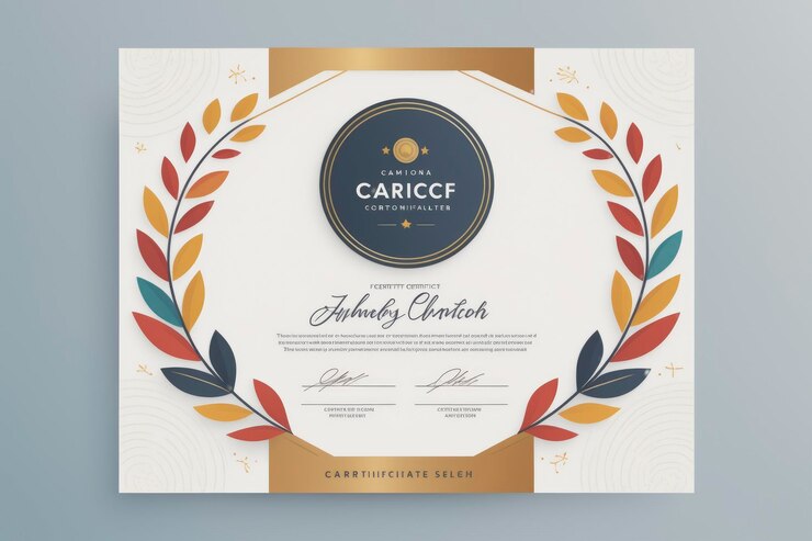 Photo certificate tamplate
